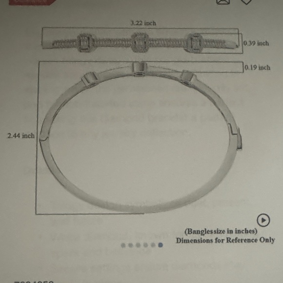 BRACELET, DIAMOND, BANGLE, 7.25”. ELEGANT, ART DECO - Picture 10 of 13